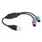  USB Am - 2xPS/2    , 0.3 , , Gembird UAPS12-BK