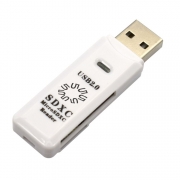 -  USB 5Bites RE2-100WH White, microSD/SD, USB2.0