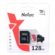   Micro SDXC 128Gb Netac P500 Eco Class 10 UHS-I +  SD (NT02P500ECO-128G-R)