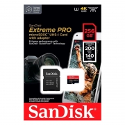   Micro SDXC 256Gb SanDisk Extreme Pro U3 V30 A2 200/140/ +  SD