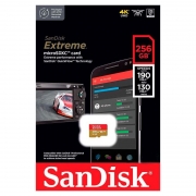   Micro SDXC 256Gb SanDisk Extreme U3 V30 A2 190/130/  
