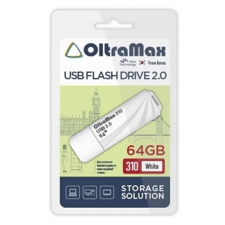 64Gb OltraMax 310 White USB 2.0 (OM-64GB-310-White)