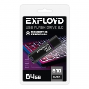 64Gb Exployd 670 Black USB 2.0 (EX-64GB-670-Black)