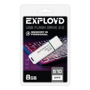 8Gb Exployd 670 White USB 2.0 (EX-8GB-670-White)
