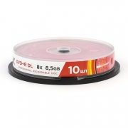  DVD+R Mirex 8,5 Gb 8x DL, Cake Box, 10