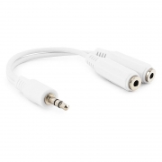    3.5 stereo plug -> 2x3.5 stereo jack, , Cablexpert (CCA-415W)
