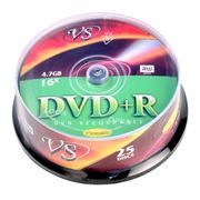 Диск DVD+R VS 4,7 Gb 16x Printable, Cake Box, 25 шт (VSDVDPRIPCB2501)
