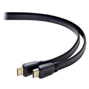 Кабель HDMI 19M-19M V1.4, 0.5 м, плоский, черный, 5bites (APC-185-05A)