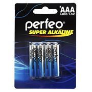 Батарейка AAA Perfeo LR03/4BL Super Alkaline, 4шт, блистер