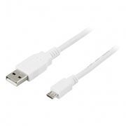Кабель USB 2.0 Am=>micro B - 1.0 м, белый, Cablexpert Pro (CCP-mUSB2-AMBM-W-1M)