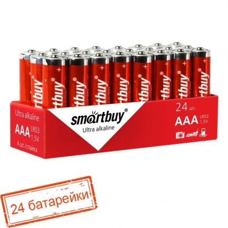  AAA Smartbuy LR03/4S Alkaline, ,  24  (SBBA-3A24S)