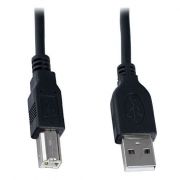 Кабель USB 2.0 Am=>Bm - 3 м, черный, VS (U130)