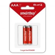 Батарейка AAA Smartbuy LR03/2B Ultra Alkaline, 2 шт, блистер (SBBA-3A02B)