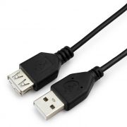 Кабель удлинитель USB 2.0 Am=>Af - 0.5 м, черный, пакет, Гарнизон (GCC-USB2-AMAF-0.5M)
