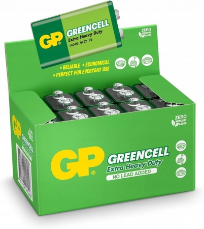 ��������� 9V GP 6F22 Greencell, �������, 10 ��, �������
