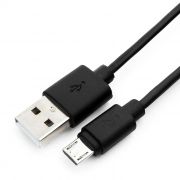 Кабель USB 2.0 Am=>micro B - 1.0 м, черный, Гарнизон (GCC-mUSB2-AMBM-1M)