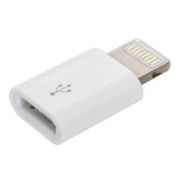 Адаптер USB 2.0 micro Bf - Apple Lightning 8 pin (m), белый (6-075)
