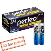 Батарейка AAA Perfeo LR03/2SH Super Alkaline, 60шт, коробка