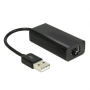 Сетевая карта USB - RJ45 10/100 Мбит/с, 0.1 м, черный, Orient U2L-100N
