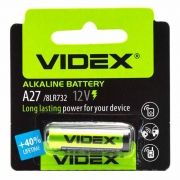 Батарейка A27 12V Videx, 1 шт, блистер