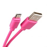 Кабель USB 2.0 Am=>micro B - 1.0 м, розовый, Dialog (CU-0310)