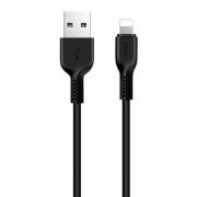 Кабель USB 2.0 Am=>Apple 8 pin Lightning, 1 м, черный, Hoco X20