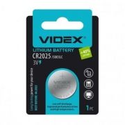 Батарейка CR2025 Videx, 1 шт, блистер