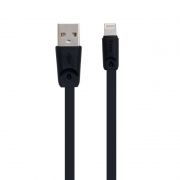 Кабель USB 2.0 Am=>Apple 8 pin Lightning, 1 м, плоский, черный, Hoco X9