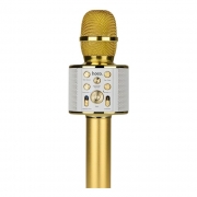 Bluetooth караоке микрофон Hoco BK3 Cool Sound, золотистый