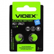 Батарейка Videx AG1 364A/LR621/164 1.5V, 2 шт, блистер