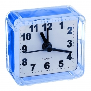 Часы будильник Perfeo Quartz PF-TC-001, квадратные, 5.5x5.5 см, синие (PF_C3088)