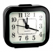 Часы будильник Perfeo Quartz PF-TC-004, прямоугольные, 8x7.5 см, чёрные (PF_C3098)