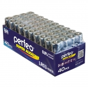 Батарейка AAA Perfeo LR03/40BOX Super Alkaline, 40 шт, коробка (PF_C4974)