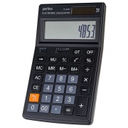 Калькулятор настольный Perfeo PF_B4853, 12-разрядный, бухгалтерский, черный