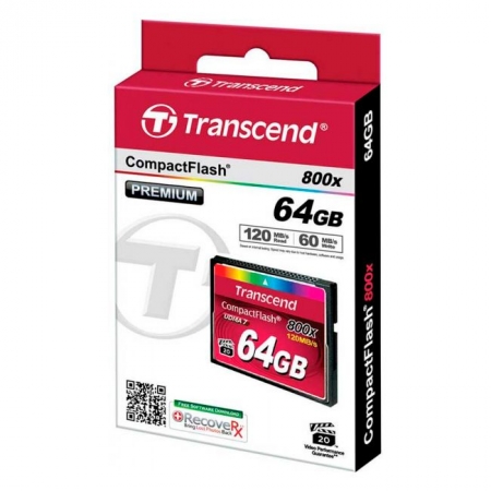   CompactFlash 64Gb Transcend 800x (TS64GCF800)