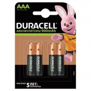 Аккумулятор AAA Duracell HR03-4BL 850/900мА/ч Ni-Mh, 4шт, блистер