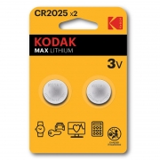 Батарейка CR2025 Kodak, 2 шт, блистер