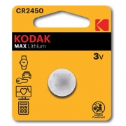 Батарейка CR2450 Kodak, 1 шт, блистер
