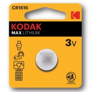 Батарейка CR1616 Kodak, 1 шт, блистер
