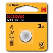 Батарейка CR1632 Kodak, 1 шт, блистер