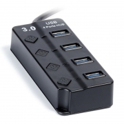 HUB 4-port Smartbuy SBHA-7324-B, USB 3.0, , 