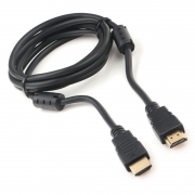 Кабель HDMI 19M-19M V2.0, 1.8 м, чёрный, 2 фильтра, позол. разъемы, Cablexpert (CCF2-HDMI4-6)