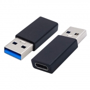 Адаптер USB 3.0 A(m) - Type C(f), чёрный, KS-is KS-379