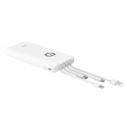 Зарядное устройство Perfeo Powerbank Absolute, 10000 мА/ч, дисплей, белое (PF_B4879)