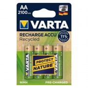 Аккумулятор AA VARTA Recycled 2100мА/ч Ni-Mh, 4шт, блистер (56816101404)