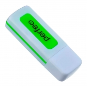 Карт-ридер внешний USB Perfeo PF-VI-R021 SD/MicroSD/MS/M2, бело-зеленый (PF_С3789)