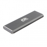 Внешний контейнер для SSD M.2 NVME (M-key) AgeStar 31UBNV1C, серый, металл, Type-C