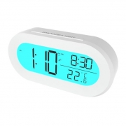Часы будильник Ritmix CAT-110, температура, дата, подсветка, белые