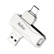 64Gb Netac U782C Dual Silver USB 3.0/Type C (NT03U782C-064G-30PN)
