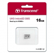   Micro SDHC 16Gb Transcend 300S Class 10 UHS-I U1   (TS16GUSD300S)